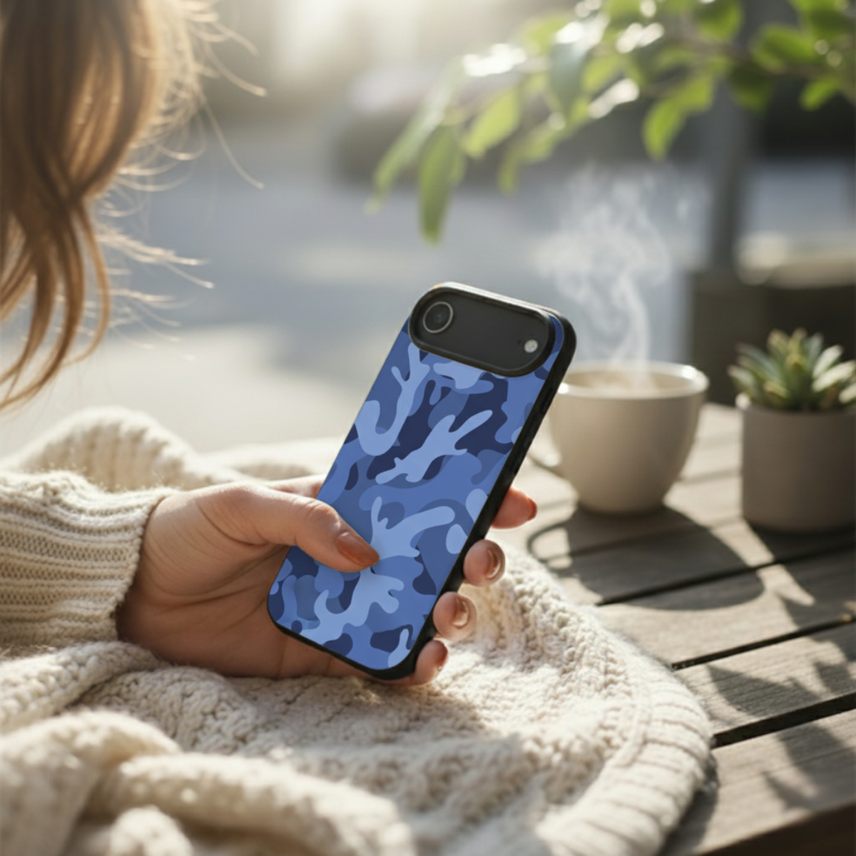 Blue Ocean Camo iPhone Cover